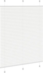 vidaXL Πλισέ περσίδα Λευκό 105x150 cm Πλάτος υφάσματος 104,4 cm