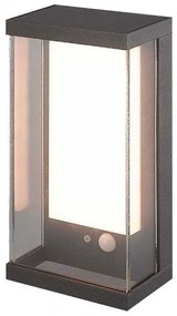 Ηλιακό Επιτοίχιο Φωτιστικό Κήπου LED 1W 95lm IP54 με Αισθητήρα Κίνησης PIR Θερμό Λευκό Σκούρο Γκρι 23033 VTAC-23033-Γκρι 23033