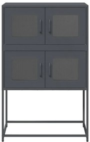 vidaXL Highboard Ανθρακί 68x39x107 cm Χάλυβας