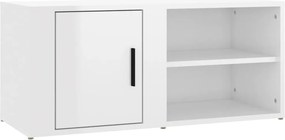vidaXL Έπιπλα Τηλεόρασης2 τεμ. Γυαλιστ. Λευκό 80x31,5x36εκ. Επεξ. Ξύλο