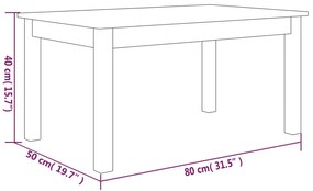 ΤΡΑΠΕΖΑΚΙ ΣΑΛΟΝΙΟΥ ΓΚΡΙ 80 X 50 X 40 ΕΚ. ΑΠΟ ΜΑΣΙΦ ΞΥΛΟ ΠΕΥΚΟΥ 814281