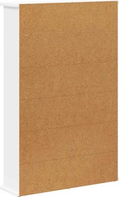 vidaXL Ντουλάπα CD Λευκό 60 x 17 x 92 εκ. Επεξεργασμένο Ξύλο