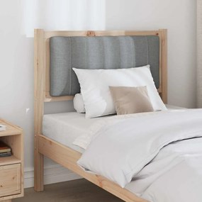 vidaXL Ταπετσαρισμένο κεφαλάρι Καφέ 75 cm Στερεά ξυλεία πεύκου