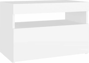 vidaXL Έπιπλο Τηλεόρασης με LED Λευκό 60 x 35 x 40 εκ.