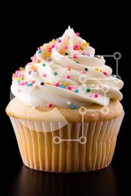 Intra Συλλεκτικό Ξύλινο Παζλ Plywood  4mm - Λαχταριστό Cupcake με Πασπαλίσματα Σε Ξύλινο Κουτί - Διαστάσεις: 10x10 cm – 25 κομμάτια