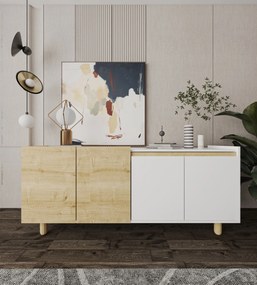 Κονσόλα Sapphire Δρυς / Λευκό NUGEN 180x45x75
