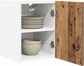 vidaXL Κρεμαστό ντουλάπι 2 pcs Παλαιό Ξύλο και Λευκό 30 x 31 x 40 εκ.