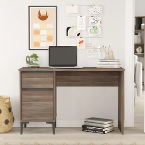 Γραφείο ArteLibre CATFORD Δρυς Μοριοσανίδα/Πλαστικό 120x44.5x75cm-15350093