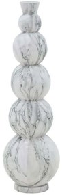 Βάζο Lopel 287-000016 Φ26x87cm Marble Effect White Inart Metal