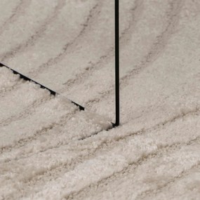 vidaXL Χαλιά χώρου Γύρος GALATI Μπεζ Ø 120 εκ. Πολυεστέρας