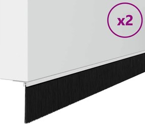 vidaXL Σφραγίδες πόρτας με βούρτσες που προσαρτώνται 2 pcs Λευκό