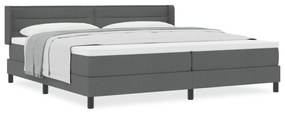 vidaXL Κρεβάτι Box Spring σε Σκούρο Γκρι, 200 x 200 εκ, Ύφασμα
