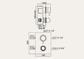Alpi NU 55169 - Μίκτης εντοιχισμού 3 εξόδων