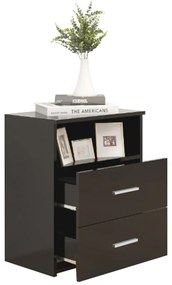 vidaXL Κομοδίνο Μαύρο 50 x 32 x 60 εκ.