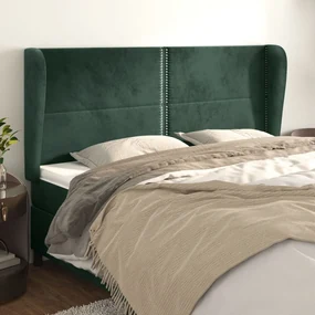 vidaXL Κεφαλάρι με Πτερύγια Πράσινο 183x23x118/128 εκ. Βελούδινο