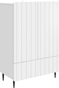 vidaXL Πλαϊνό γραφείο Λευκό 66 x 34,5 x 97 εκ. Επεξεργασμένο Ξύλο