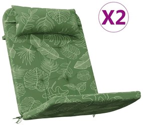 vidaXL Μαξιλάρια Καρέκλας Adirondack 2 τεμ. Σχ. Φύλλα Ύφασμα Oxford