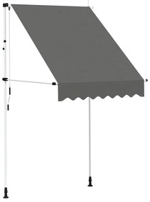 vidaXL Τέντα Συρόμενη Χειροκίνητη Ανθρακί 150 εκ.