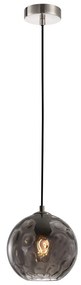 Φωτιστικό Κρεμαστό 20xH120cm Μονόφωτο 1xE27Χειροποίητο Γυαλί-Μέταλλο Νίκελ Ματ Sun Light PARLIA-1-SM-CR