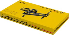 POWERTECH επιτοίχια βάση τηλεόρασης PT-1131, 32-55", έως 35kg, full motion