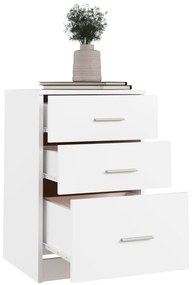 vidaXL Κομοδίνο Λευκό 40 x 40 x 63 εκ. από Επεξεργασμένο Ξύλο