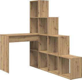 vidaXL Γωνιακό γραφείο Artisan Oak Επεξεργασμένο ξύλο