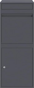 vidaXL Θυρίδα Πακέτων με αποθήκευση Ανθρακί 41 x 38 x 103 εκ Ατσάλι