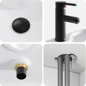 vidaXL Νιπτήρας Τοίχου Λευκό 39 x 41 x 62,5 εκ Επεξεργασμένο Ξύλο