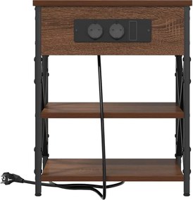 vidaXL Κομοδίνο 2 pcs Καφέ δρυς 41 x 31 x 51 εκ. Επεξεργασμένο ξύλο