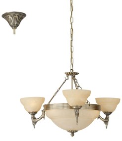 Φωτιστικό Οροφής Marbella 85857 Champagne Eglo Metal, Glass