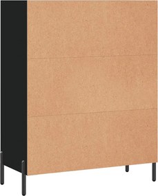vidaXL Ραφιέρα Μαύρη 69,5x32,5x90 εκ. από Επεξεργασμένο Ξύλο