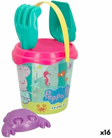 Σετ Παιχνιδιών για τη Παραλία Peppa Pig Ø 18 cm (16 Μονάδες)