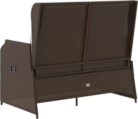 vidaXL Παγκάκι κήπου Καφέ συνθετικό ρατάν