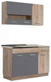 ΚΟΥΖΙΝΑ DALILA 120 GREY OAK / ΓΚΡΙ 120*60*200 11008357