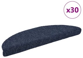 vidaXL Πατάκια Σκάλας Αυτοκόλλητα 30 τεμ. Μπλε 56 x 17 x 3 εκ.