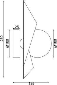Απλίκα Τοίχου Aca Polygon HL42591W28BG