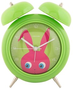 Ρολόι Επιτραπέζιο - Ξυπνητήρι Παιδικό Peekaboo Bunny KA5980DG 15,2x6,5x18,2cm Light Green-Fuchsia Pr Plastic