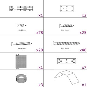 vidaXL Κοτέτσι 268x100x190 εκ. Μεταλλικό