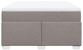 vidaXL Κρεβάτι Boxspring με Στρώμα Taupe 160x200 εκ. Υφασμάτινο