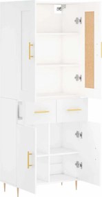 vidaXL Ντουλάπι Λευκό 69,5x34x180 εκ. από Επεξεργασμένο Ξύλο