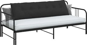 vidaXL Μαξιλάρι Πλάτης Μαύρο 180 x 50 εκ. Ύφασμα Μικροΐνας