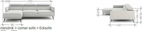 Γωνιακός καναπές Julian mini-Αριστερή - 230.00Χ165.00Χ93.00cm
