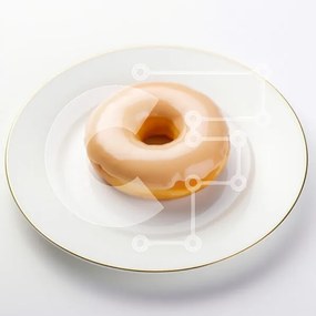 Σετ των 2 Intra Συλλεκτικό Ξύλινο Παζλ Plywood 4mm - Γυαλισμένο ντόνατ σε κομψό πιάτο Σε Ξύλινο Κουτί - Διαστάσεις: 10x10 cm – 25 κομμάτια