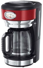 Καφετιέρα Γαλλικού Retro 21700-56 1,25lt 1000W Black-Red Russell Hobbs Ανοξείδωτο Ατσάλι