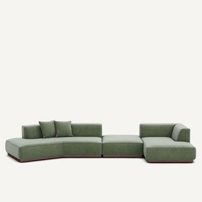 Καναπές γωνία δεξιός XL από βελούδο, Jacopo