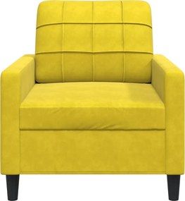 vidaXL Πολυθρόνα Κίτρινο 60 εκ. Βελούδινη