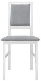 Καρέκλα Boston 321, Άσπρο, Γκρι, 92x43x50cm, 7 kg, Ταπισερί, Ξύλινα, Ξύλο | Epipla1.gr