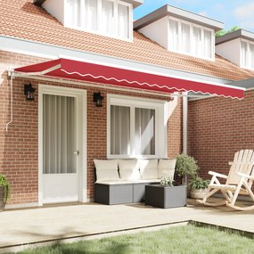 vidaXL Σκηνίτσα Αναδιπλούμενη Κόκκινο 400x200 cm