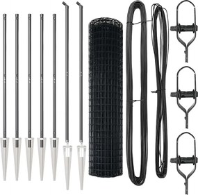 vidaXL Τεντώτο με στήριγμα Γκρι 1,2 x 10 m Ατσάλι