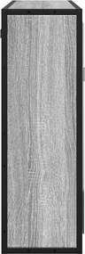 vidaXL Ντουλάπι καθρέφτη μπάνιου Γκρι Sonoma 65x20x60 cm
